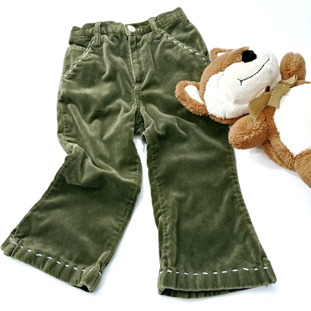 Gap Velvet Olive Green Pants Size 2T